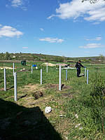 Монтаж винтовых свай.