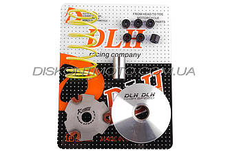 Варіатор передній (тюнінг) Suzuki AD50 ,ADDRESS 50 ,SEPIA (+палець, ролики 6 шт., пружина торкдрайвера) DLH