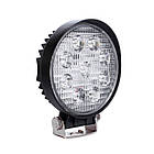 LED кругла фара 27W, 9 ламп, вузький промінь 10/6000K 30V, фото 2