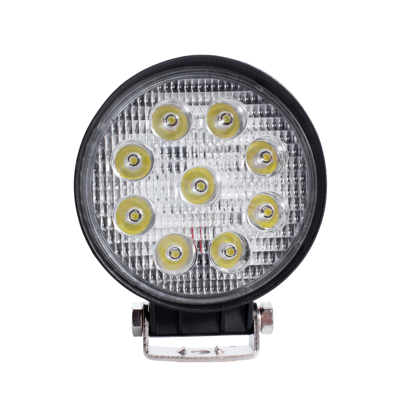 LED кругла фара 27W, 9 ламп, вузький промінь 10/6000K 30V, фото 1