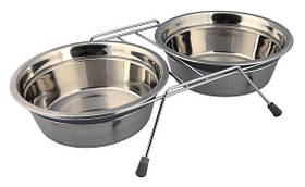 Постачання з мисками на гумці для собаки, Trixie (2*0,45 л)