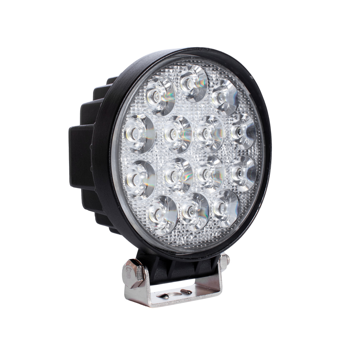 LED кругла фара 42W, 14 ламп, широкий промінь 10/6000K 30V, фото 1