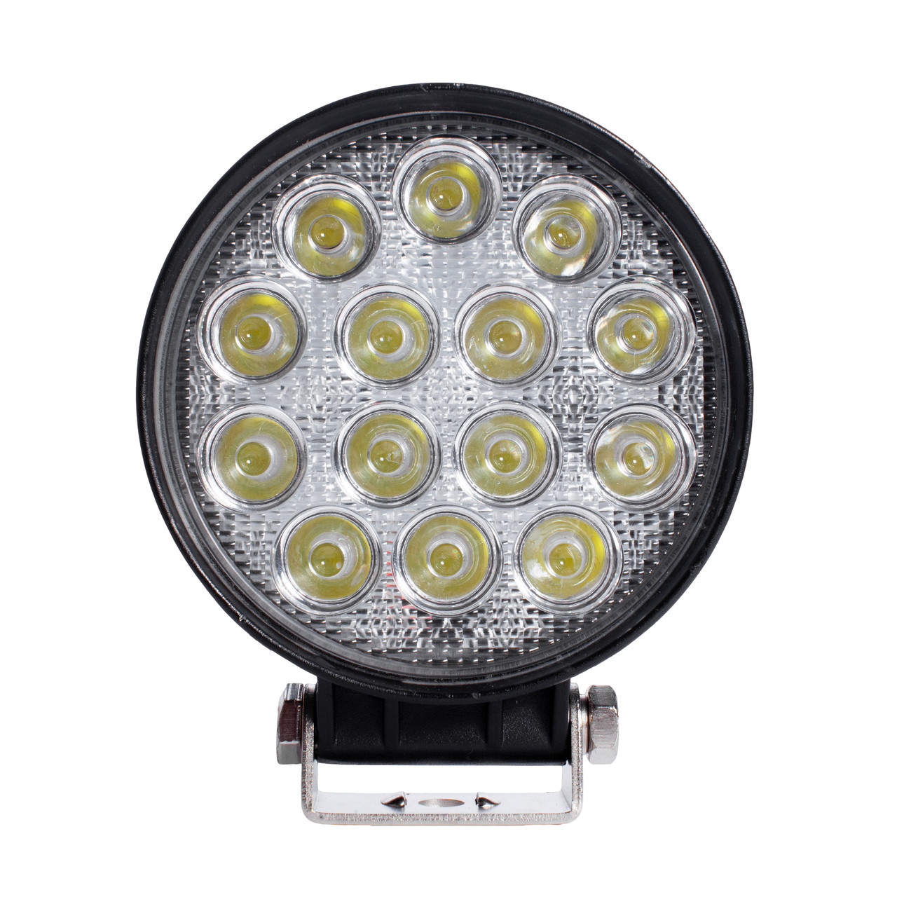LED кругла фара 42W, 14 ламп, широкий промінь 10/6000K 30V, фото 1