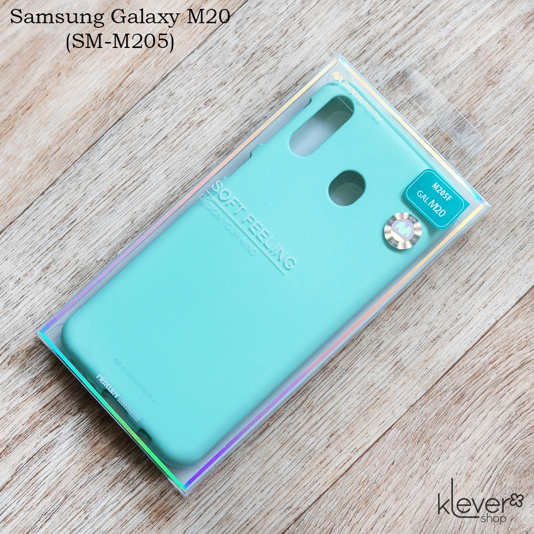 Оригінальний силіконовий чохол Mercury Goospery для Samsung Galaxy M20 (SM-M205) (м'ятний)