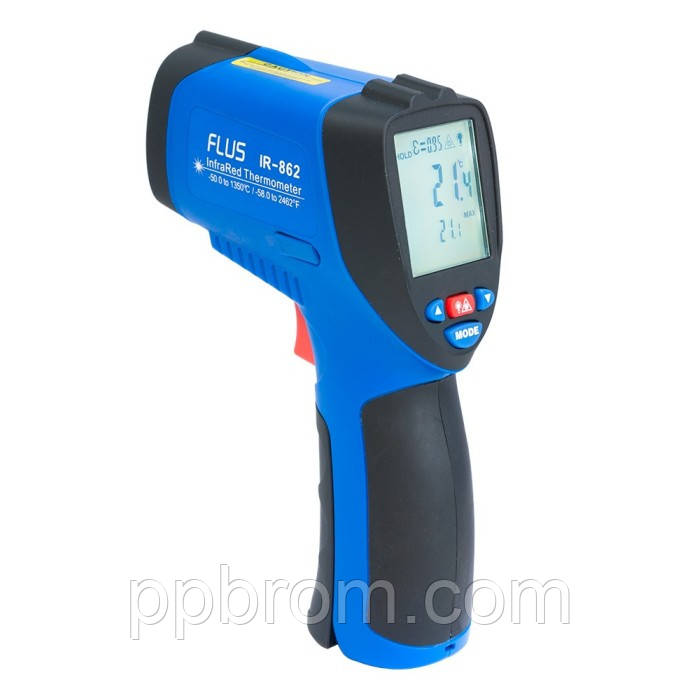Професійний пірометр Flus "IR-862" (-50...1350°C, 50:1, 0.1-1)