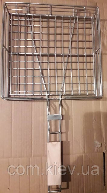 Якісна Решітка-гриль об'ємна, з харчової неіржавіючої сталі, 300*300*50, з регулюванням висоти, фото 1