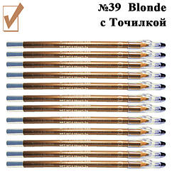 Олівець із точилкою Матове Світло Коричневий Blonde Косметичний для очей No39 Упаковкою 12 штук.