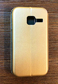 Чохол-книжка на телефон Samsung Galaxy J1 mini, j105 золотистого кольору