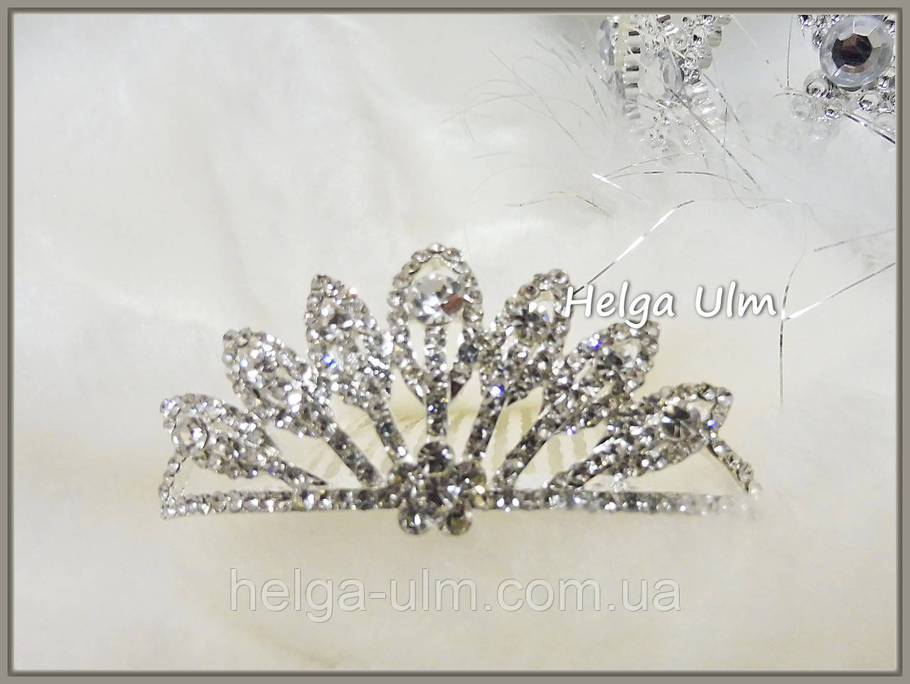 Діадема срібна (метал + стрази), прокат у Львові лише з костюмами., фото 1