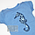 Дитячий боді футболка 74 5 7 міс літній для хлопчика дитини новонароджених малюків літо з КУЛІР 4687 Блакитний, фото 2