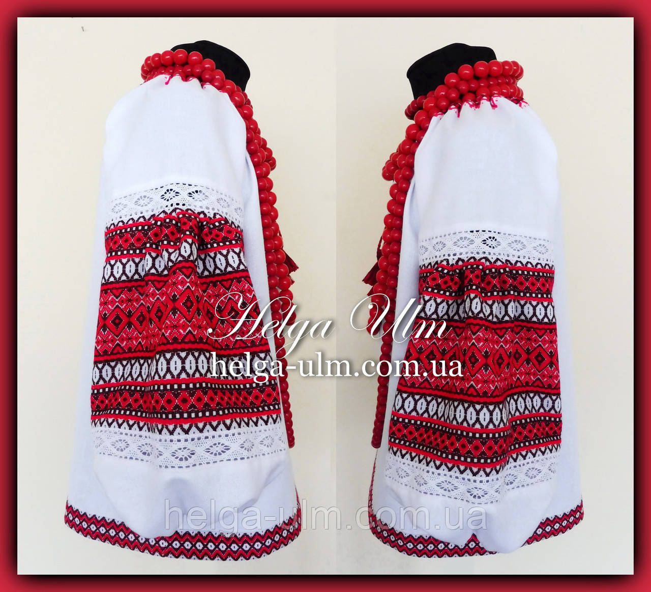 Блуза-туніка з вишитого полотна "Грушка" - 128р., фото 1