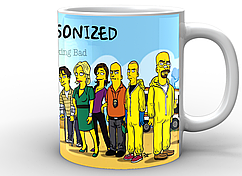 Кухоль Geek Land білий Breaking Bad У всі тяжкі симпсони BB.02.014