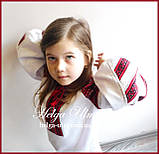 Дитяча туніка вишита, блуза з бавовняним мереживом - 122 р., фото 6