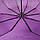 Жіноча парасолька напівавтомат Bellissimo із золотистим візерунком на куполі на 10 спиць, фіолетова, 018308-3, фото 5