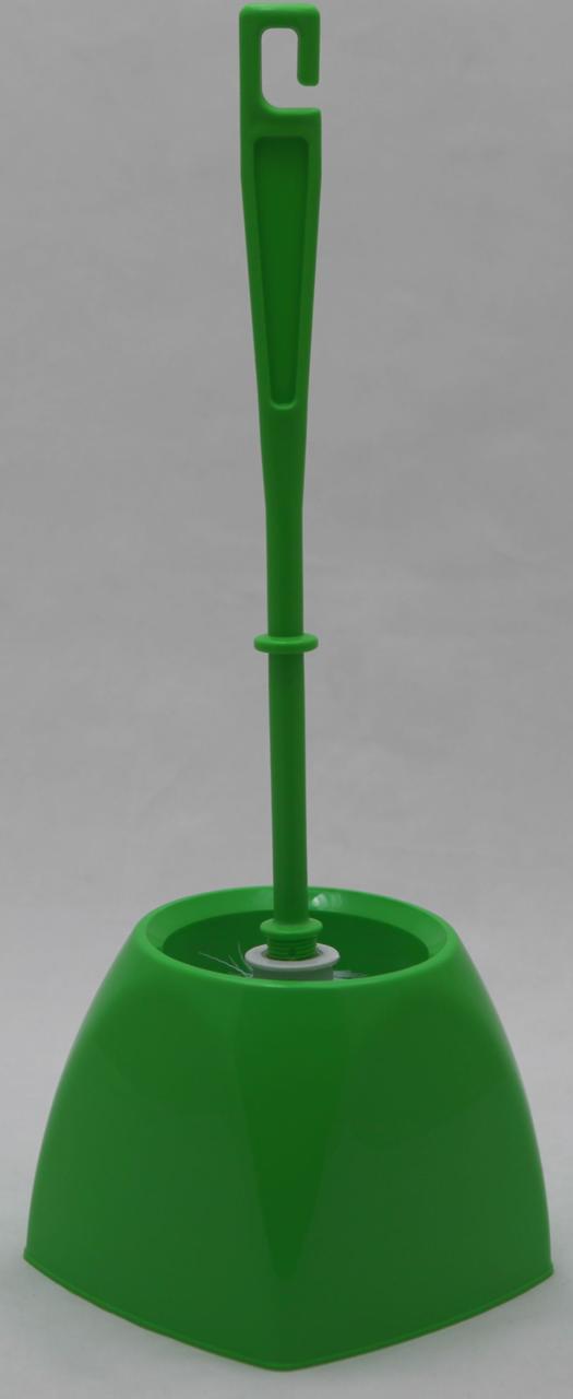 Пластиковая квадратная подставка под ершик для унитаза (цвет салатовый) - фото 6 - id-p947343277