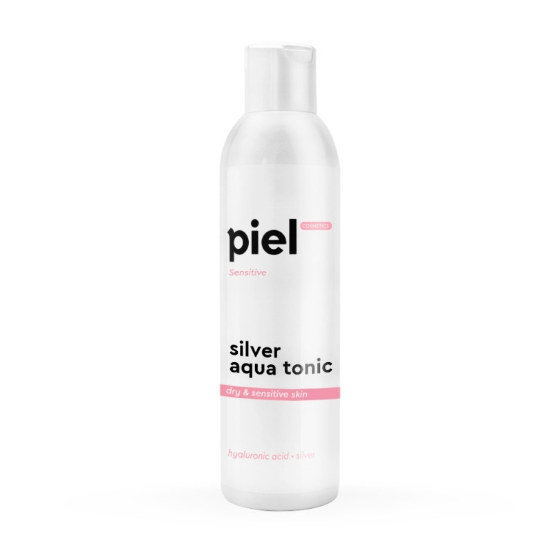 Silver Aqua Tonic Piel Cosmetics Тонік для сухої та чутливої шкіри. З гіалуроновою кислотою та наносеребром