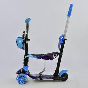 Самокат з сидінням і з ручкою Best Scooter 5в1 55001 Платформа і колеса святяться. Божа корівка, фото 2