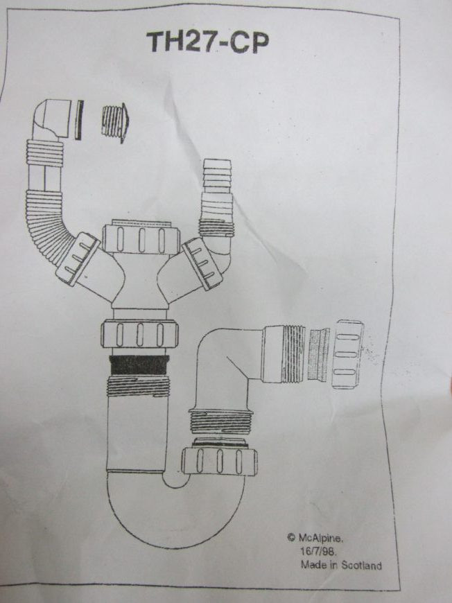 Сифон для мойки McAlpine с 2-м подключением стиральной и посудомоечной машин. Англия - фото 4 - id-p92973003