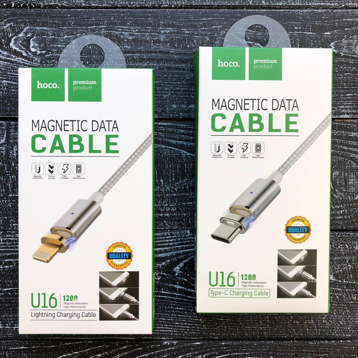 Кабель HOCO U16 Magnetic adsorption Lightning charging cable 2.4A