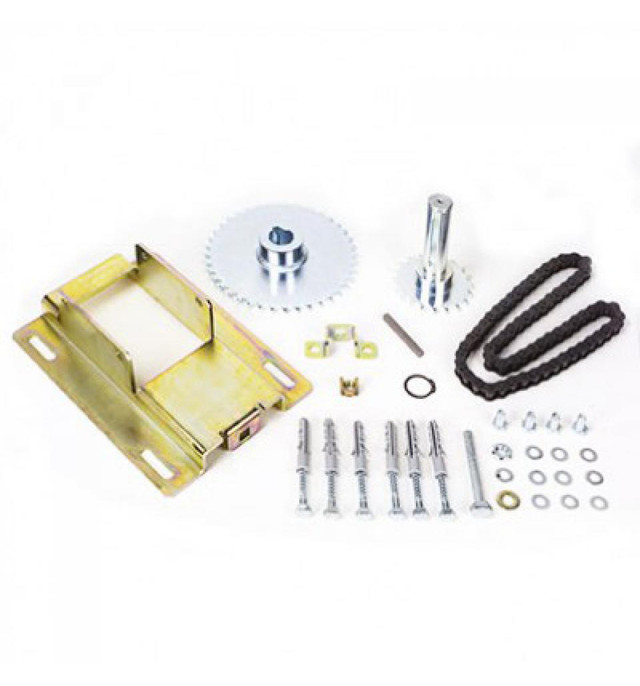 Комплект аксесуарів Faac для ланцюгової передачі з зміщеною тяговою віссю і передавальним відношенням 1:2,0 Комплект аксесуарів Faac для ланцюгової передачі з зміщеною тяговою віссю і передавальним відношенням 1:2,0