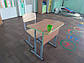 Регульований комплект учнівських меблів, початкова школа НУШ. Шкільна регульована парта, стілець трансформер, фото 5