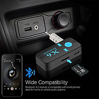 Бездротовий AUX Bluetooth+MP3 microSD приймач,адаптер,ресивер, ГУЧНИЙ ЗВ'ЯЗОК X6