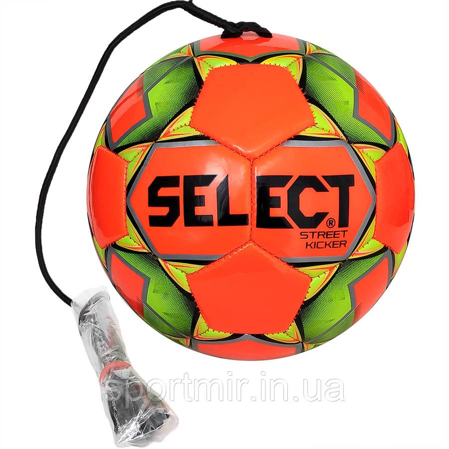 М'ЯЧ ФУТБОЛЬНИЙ SELECT STREET KICKER (028) ОРАНЖ/ЖІЛТИЙ Р.4, фото 1