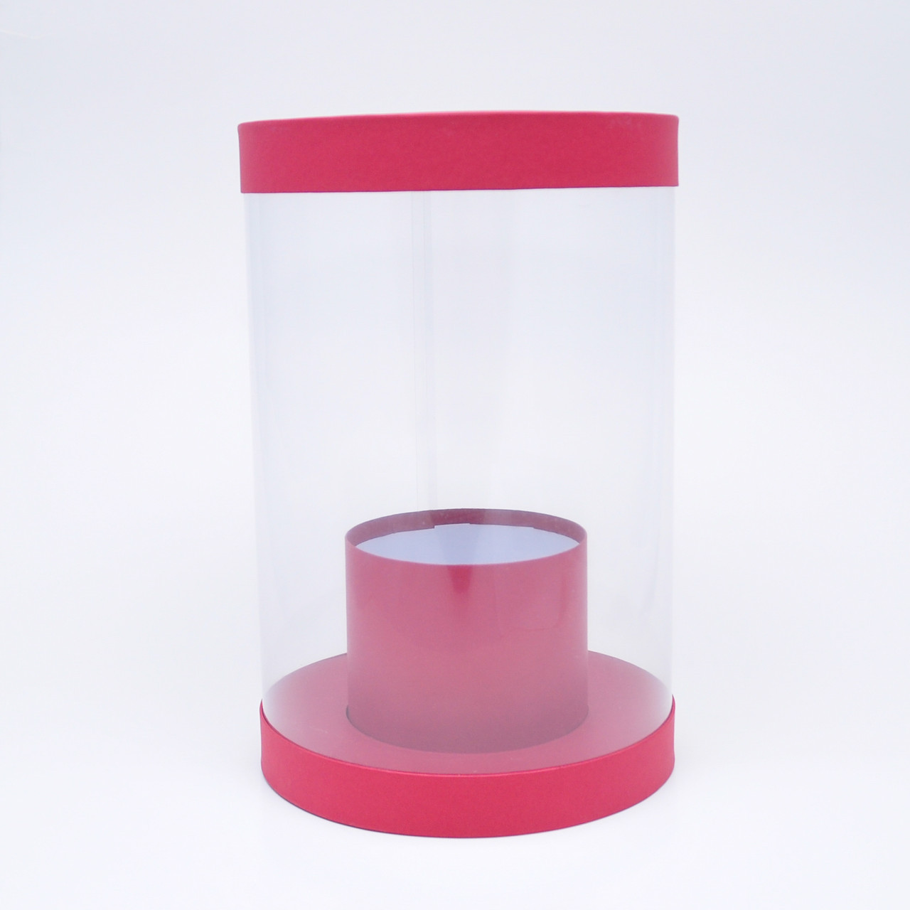 Кругла коробка з прозорого пластику
