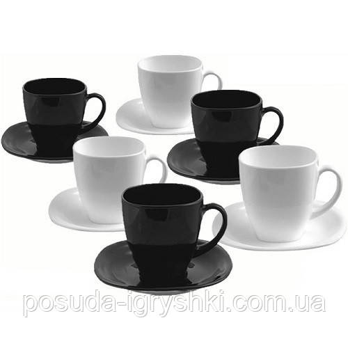 Чайний сервіз Luminarc Carine Black&White D2371 (220 мл, 12 пр.)