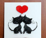 Закохані котики пано в техніці стрінг-арт String Art, фото 10
