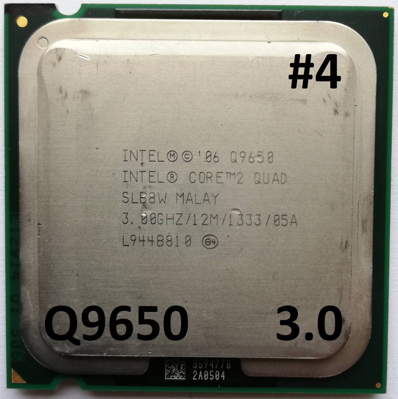 Процессор ЛОТ #4 Intel® Core™2 Quad Q9650 SLB8W 3.0GHz 12M Cache 1333 MHz FSB Soket 775 Б/У