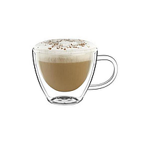 Чашки кавові подвійне дно набір 2 шт. по 75 мл скляні з подвійним дном комплект для кави еспресо, фото 3