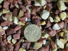 Aquarium Plus - грунт для акваріума червоно-білий 6-10 мм 1 кг