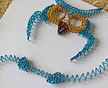 Блакитна Сова пано в техніці стрінг-арт String Art, фото 10