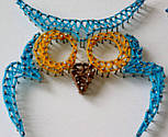 Блакитна Сова пано в техніці стрінг-арт String Art, фото 8