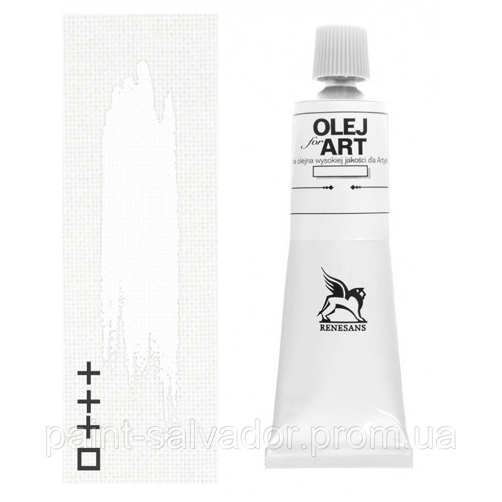 Олійна фарба 01 Белла цинкові 60 мл Renesans Польща, фото 1