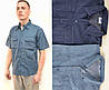 Сорочка чоловіча джинсова з коротким рукавом XL темно-синій, фото 8