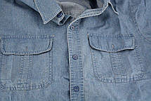 Сорочка чоловіча джинсова з коротким рукавом XL темно-синій, фото 4