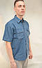 Сорочка чоловіча джинсова з коротким рукавом XL темно-синій, фото 7