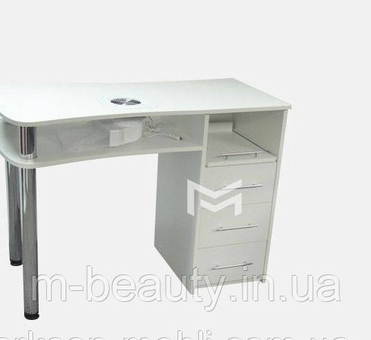 Стол для маникюра М129 с полками и нишей для лампы УФ - фото 3 - id-p915326294