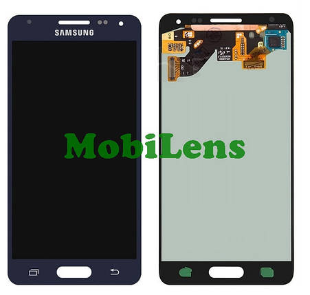 Samsung G850, G850F, Galaxy Alpha Дисплей+тачскрин (модуль) чорний (темно-сірий) Original (AMOLED), фото 1