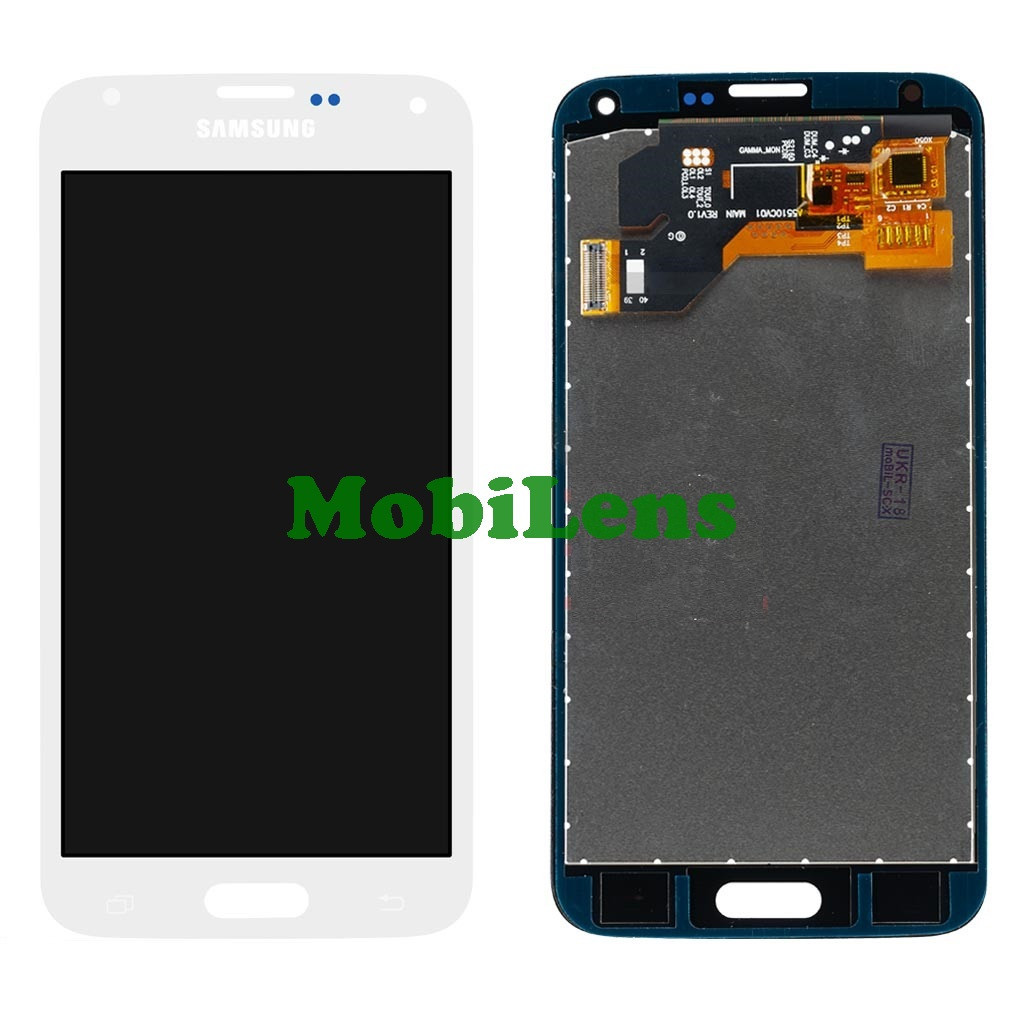 Samsung G900, G900F, G900A, G900H, Galaxy S5 Дисплей+тачскрин білий (TFT) * з регулюванням яскравості