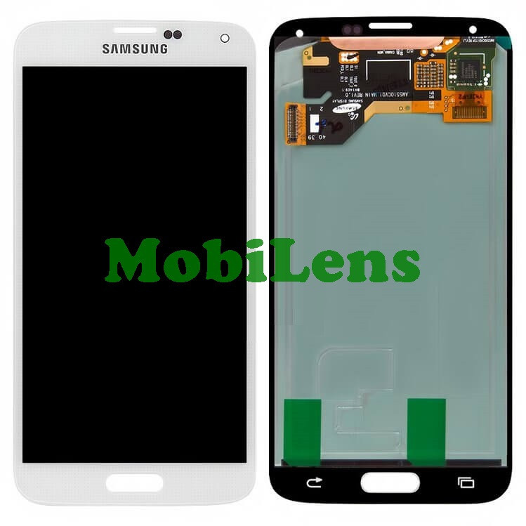 Samsung G900, G900F, G900A, G900H, Galaxy S5 Дисплей + тачскрин (модуль) білий Original (AMOLED)