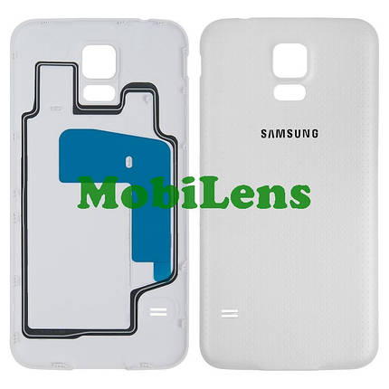 Samsung G900, G900F, G900A, G900H, Galaxy S5 Задня кришка біла, фото 1
