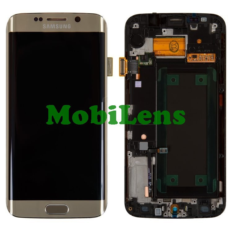 Samsung G925, G925F, Galaxy S6 Edge Дисплей+тачскрин (модуль) золотистий * у рамці Original (AMOLED)