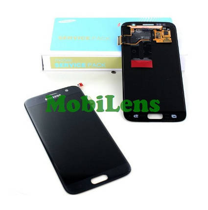 Samsung G930, G930F, Galaxy S7 Дисплей + тачскрин (модуль) чорний Original (AMOLED) *Service Pack GH97-18523, фото 1