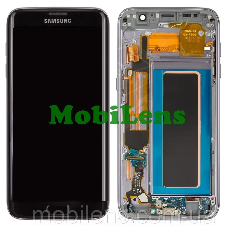 Samsung G935, G935F, Galaxy S7 Edge Дисплей+тачскрин (модуль) чорний * у рамці Original (AMOLED)