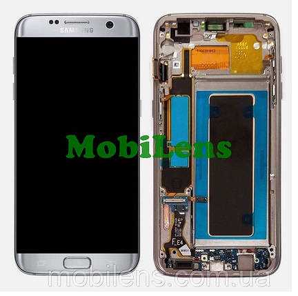 Samsung G935, G935F, Galaxy S7 Edge Дисплей+тачскрин (модуль) сріблястий Platinum-Silver *в рамці Original, фото 1