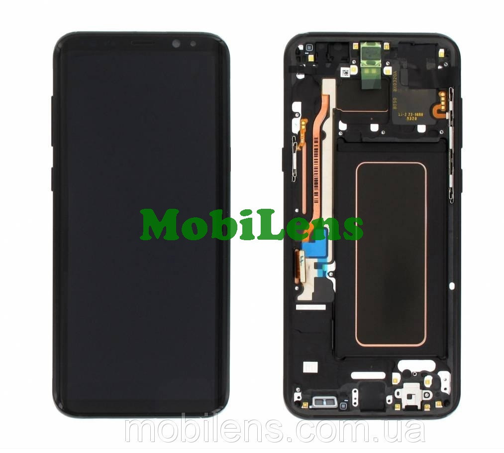 Samsung G955, G955F, Galaxy S8 Plus Дисплей+тачскрин (модуль) у чорній рамці Midnight Black Original (AMOLED)