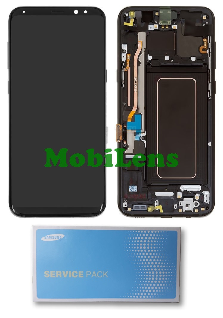 Samsung G955, G955F, Galaxy S8 Plus Дисплей+тачскрин у чорній рамці Midnight Black Original (AMOLED) *Service
